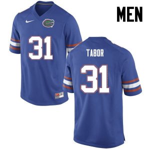 Men's Florida Gators #31 Teez Tabor NCAA Nike Blue Authentic Stitched College Football Jersey NXD0862CE